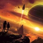 image-is-beautiful-landscape-alien-planet-planet-is-orange-has-large-moon